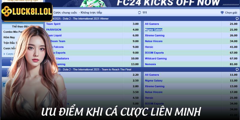 Lợi ích khi chơi kèo cược Liên Minh tại nhà cái